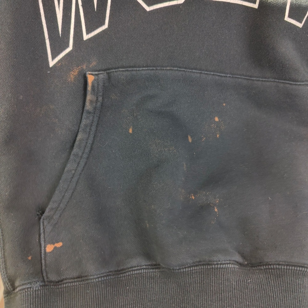 Darc Sport Men Wolves Club Top Large Black Graphic Hoodie Distressed Streetwear - Picture 4 of 9